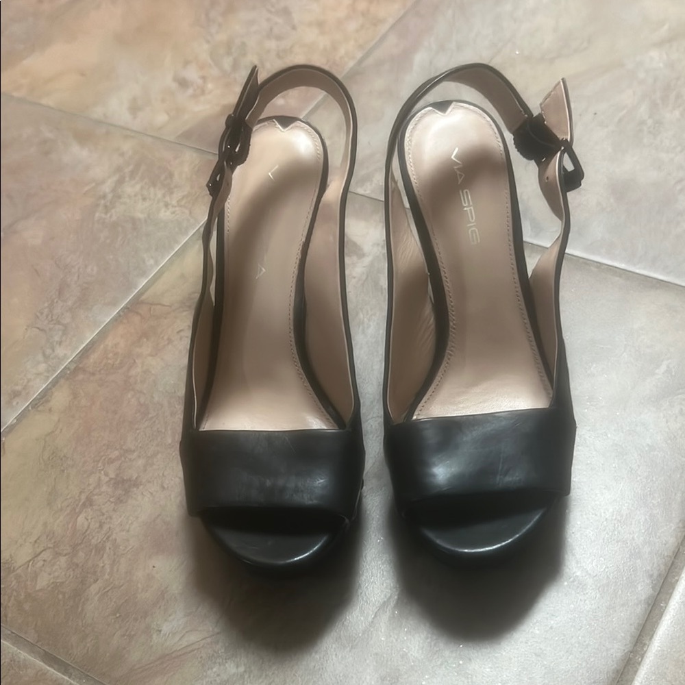 Black Women's Slingback Heels